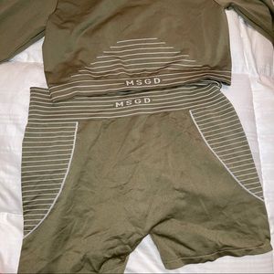 Brand New Olive green spandex two piece